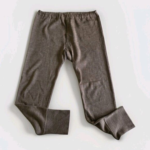 Vintage Apollo Baselayer Pants Men 32 M/L Beige Long Johns Double Knit Wool Warm - Picture 8 of 14